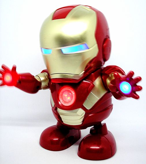 Робот железный человек танцующий интерактивная игрушка с музыкой Iron Man светящаяся игрушка супер герой | Зображення 1