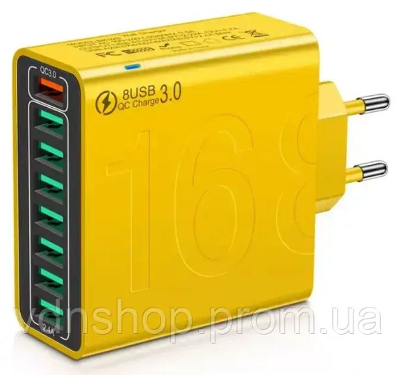 Адаптер для быстрой зарядки мобильных телефонов с 8 портами / Зарядная Станция SV227 | Зображення 1