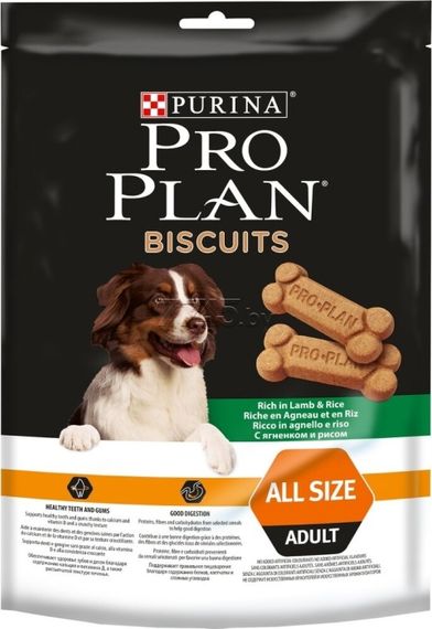 Ласощі для собак Pro Plan Biscuits, 400 г, ягня з рисом. 0.4 кг