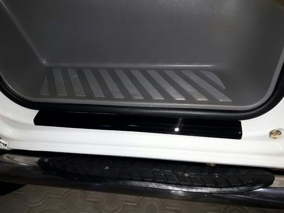 Накладки на пороги DDU (2 шт., ABS) Глянцеві для Volkswagen Crafter 2006-2017рр | Зображення 4