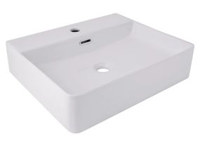 Раковина підвісна Qtap Nando LT 500х420х130 мм, White, прямокутна, без донного клапана QT12116146AW