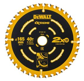 Диск пилковий DeWALT EXTREME 165 х 20 мм (DT10301)