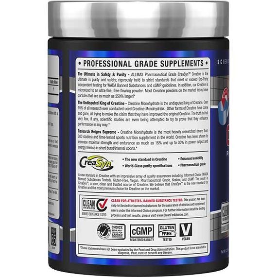 Креатин моногідрат AllMax Nutrition Creatine 1000 g /200 servings/ Unflavored | Зображення 2