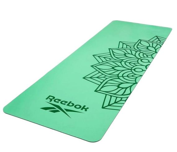 Килимок для йоги Reebok Natural Rubber Yoga Mat зелений, мандала Уні 176 х 61 х 0,4 см RAYG-11085GN | Зображення 1