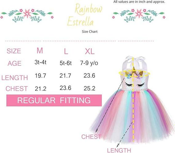 Сукня єдинорога для дівчинки 7–8 років святкова з райдужною обʼємною спідницею, обручем, наряд на день народження, Хелловін свята | Зображення 6