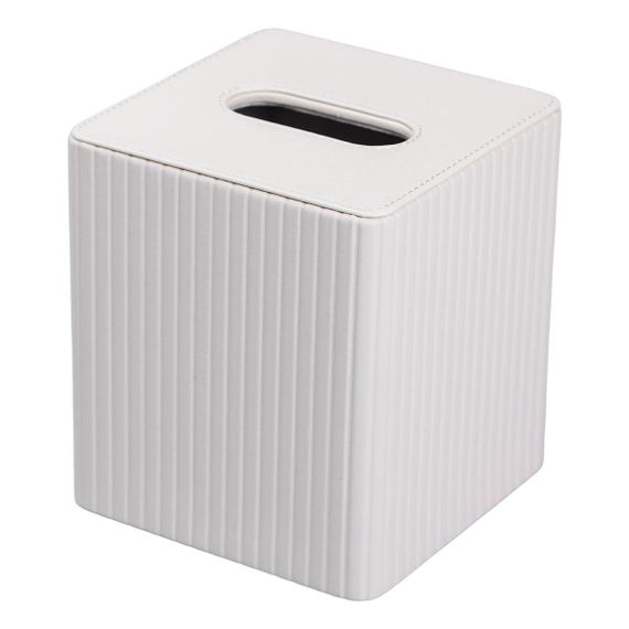 Салфетница из эко кожи настольная 13х13х14.5 см органайзер для салфеток Бежевый HP-3-201BE | Зображення 2