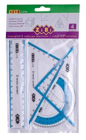 Комплект ZB.5687-14 Лінійка 15см, 2 косинця, транспортир KIDS Line ZiBi (4823078948182)