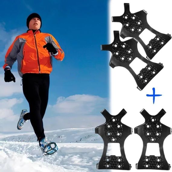Льодоступи з шипами 38 - 46 р на взуття, Протиковзкі шипи 10 шипів від ожеледиці   знижка | Зображення 1