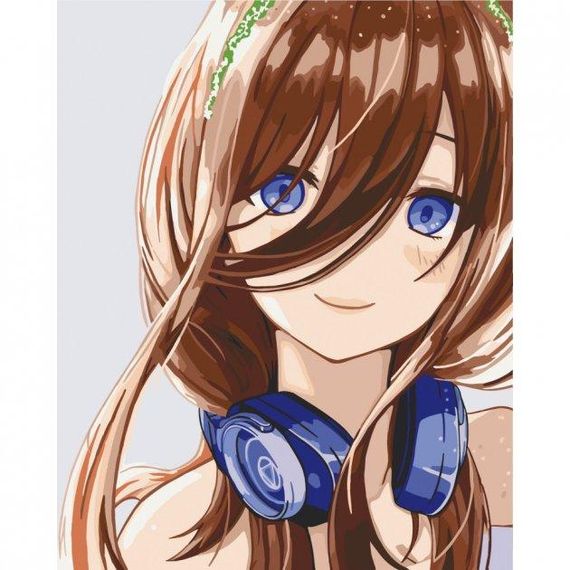 Картина за номерами "Блакитно-червона дівчина" 10334-AC 40х50