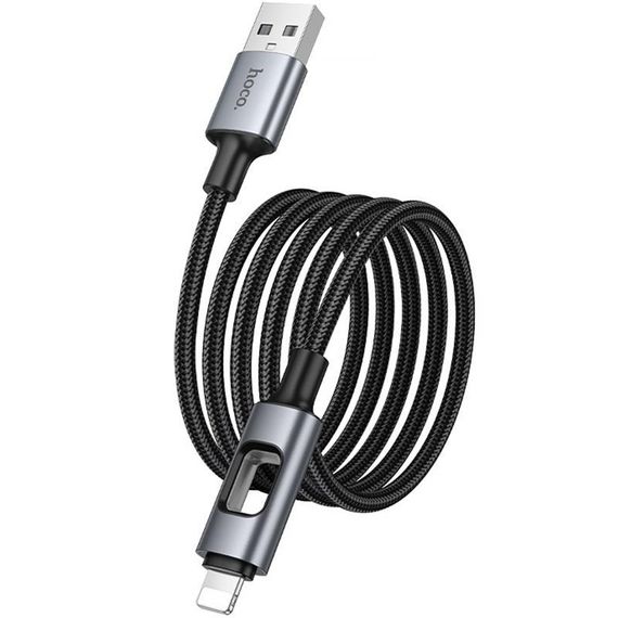 Дата кабель Hoco U144 New USB to Lightning 2.4A (1.2m) Black | Зображення 4