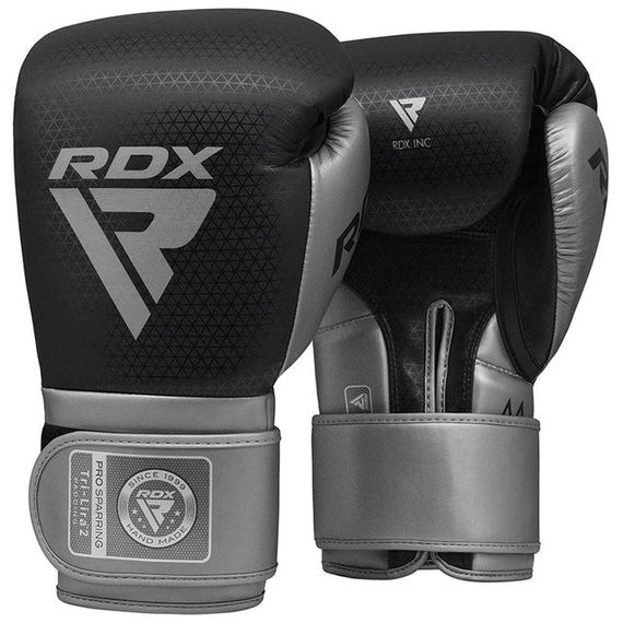 Боксерські рукавиці RDX MARK PRO SPARRING TRI LIRA 2 SILVER-16 унцій (капа в комплекті) | Зображення 1