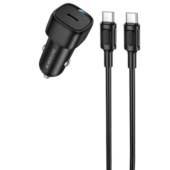 АЗП Borofone BZ34A Cloud PD20W (1USB-C) + кабель Type-C to Type-C Black