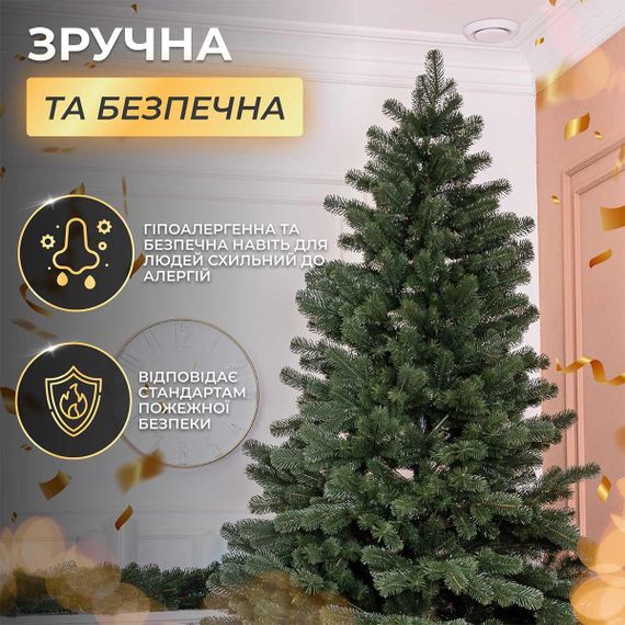 Ялинка штучна 1.8 м Говерла зелена | Зображення 9