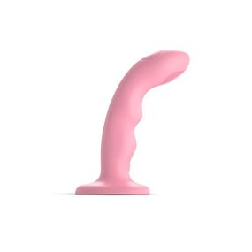 Насадка для страпона з подвійною точковою пульсацією Strap-On-Me TAPPING DILDO WAVE – CORAL PINK, М Sex Aura