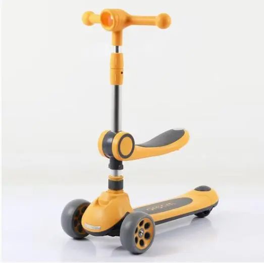 Детский трехколесный Складывающийся самокат 5-в-1 самокат с сиденьем | Зображення 5