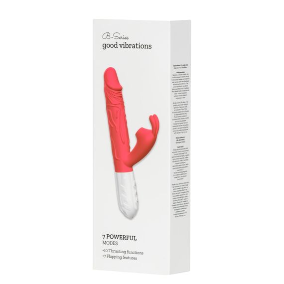 Вібратор B-Series Silicone Vibrator, силіконовий, 10 thrusting and7 Flapping Sex Aura | Зображення 3