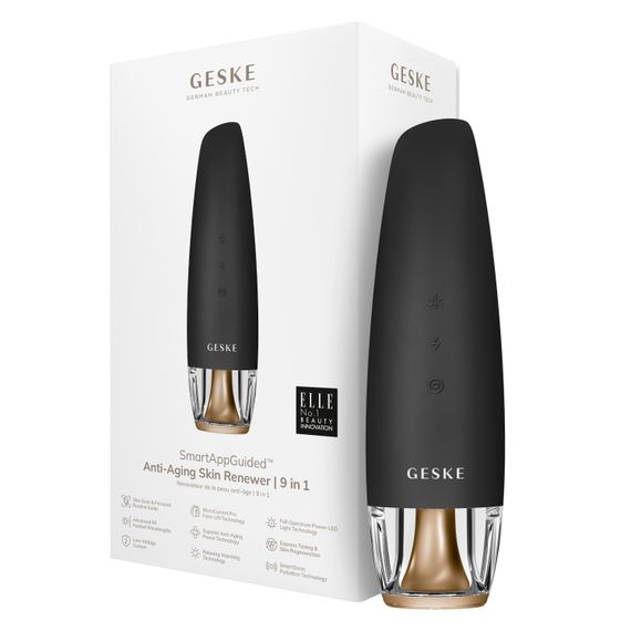Антивозрастной LED-излучатель для восстановления кожи лица GESKE Anti-Aging Skin Renewer 9в1 starlight, Серый