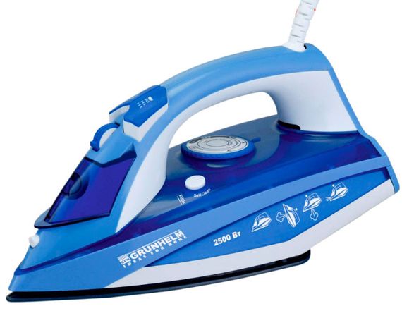Праска парова Grunhelm EI8890C 2500 Вт відпарювач для прасування одягу з керамічним покриттям | Зображення 1