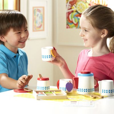 Ігровий набір Melissa&amp;Doug Дерев&apos;яний набір Чайний сервіз (MD19843) | Зображення 1