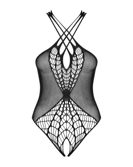 Бодістокінг з великою та дрібною сіткою Obsessive B118 teddy S/M/L, чорний, з доступом Sex Aura | Зображення 4