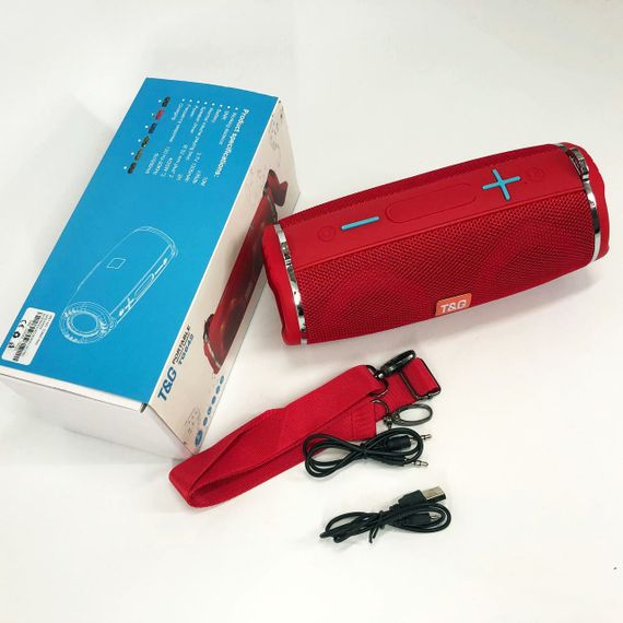Портативна колонка TG642 з RGB підсвічуванням та ремінцем. DU-745 Колір: червоний | Зображення 3