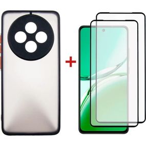 Чехол для мобильного телефона Dengos Oppo Reno 12F 4G Case Matte + 2 Glass (Black) (DG-CTG2P-19)