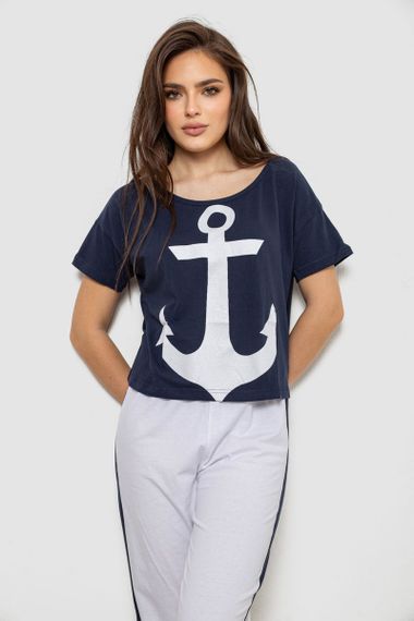 Піжама жіноча, колір синій, 243R1488-005 | Зображення 1