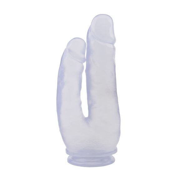 Фалоімітатор подвійний на присосці Chisa Hi-Rubber, прозорий Sex Aura | Зображення 2