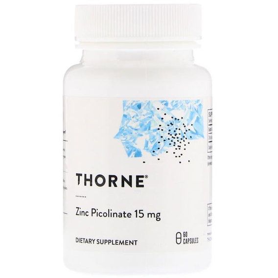 Микроэлемент Цинк Thorne Research Zinc Picolinate 15 mg 60 Caps