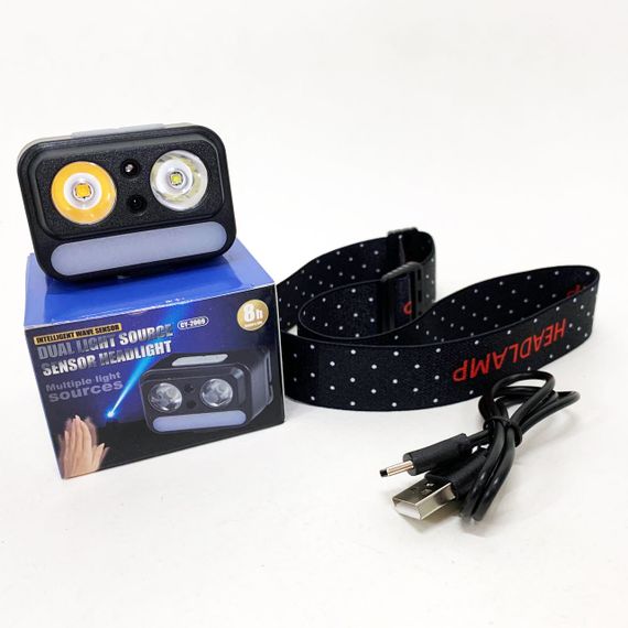 Ліхтар на голову з вбудованим акумулятором 2069-XPG+XPG+5SMD Motion sensor, Налобний ліхтар ZM-72 | Зображення 8