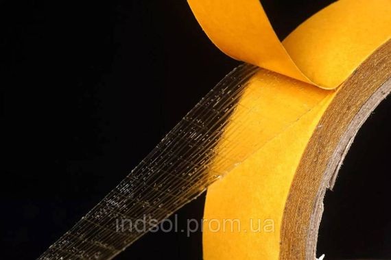 Прозора армована двостороння сітчата стрічка, покрита з обох сторін волокнистою сіткою.  50 метрів. 9