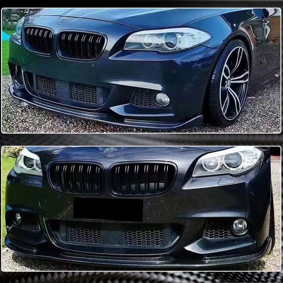 Накладка на передній бампер Lip V2 (для F10 M-Sport, Карбон) для BMW 5 серія F-10/11/07 2010-2016 рр | Зображення 2