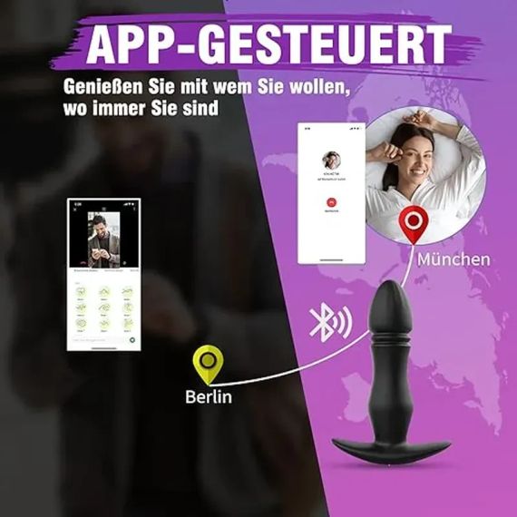 Вибратор с функцией удара, силиконовый вибратор с приложением | Зображення 1