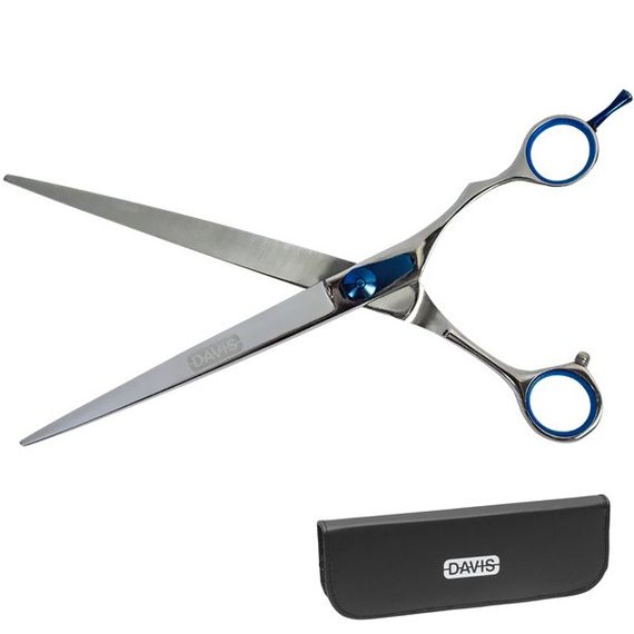 Ножиці для стрижки собак Davis Extreme Edge Blue Straight, 21.6 см