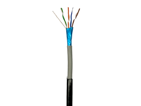 Кабель кручена пара GEAR FTP 4x2x0,51 Cat5E, CCA, PVC+PE, для зовнішніх робіт, чорний, 305m