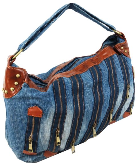 Женская джинсовая сумка Fashion jeans bag синяя | Зображення 1