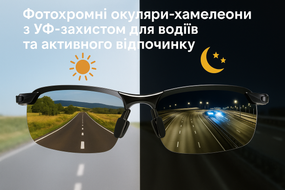 Фотохромні окуляри-хамелеони для водіїв та активного відпочинку