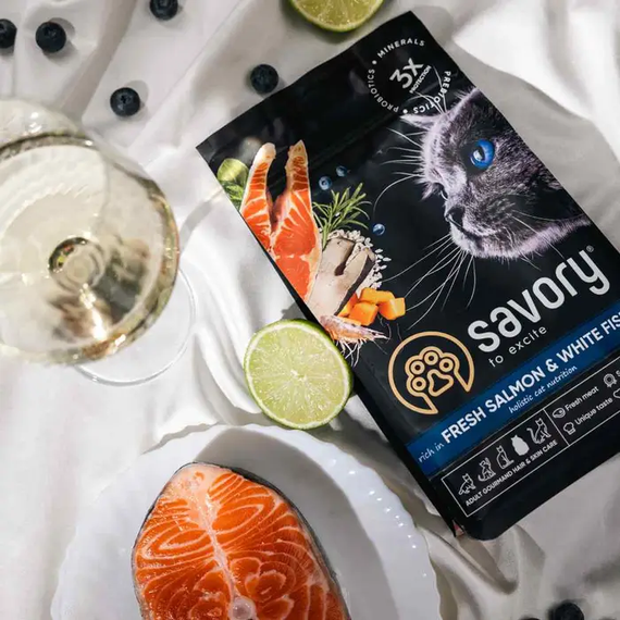 Сухий корм Savory для дорослих котів, лосось і біла риба 2кг | Зображення 3