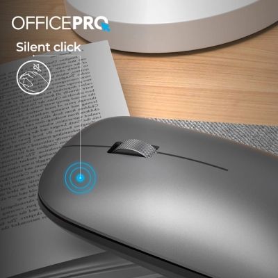 Мышка OfficePro M225G Silent Click Wireless Gray (M225G) | Зображення 4