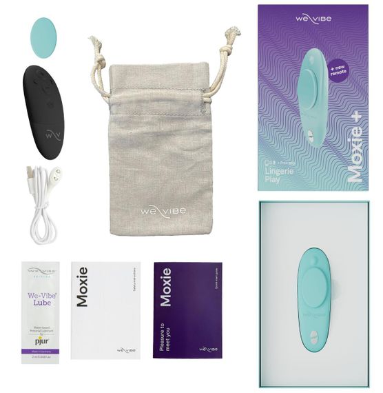 Смарт-вибратор в трусики We-Vibe Moxie+ Aqua, обновленный пульт ДУ | Зображення 1