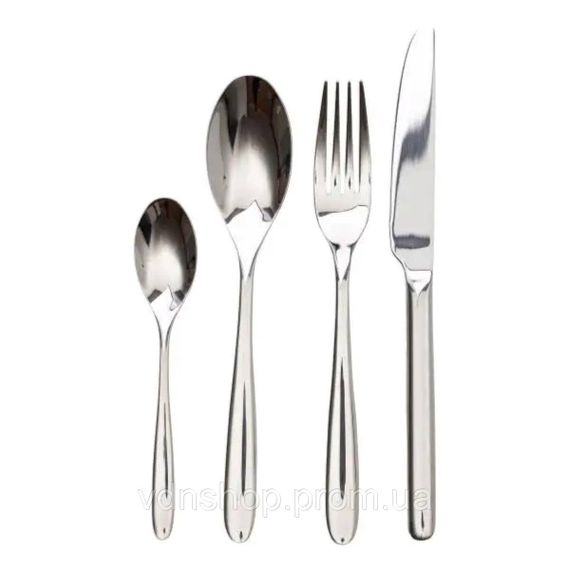 Набор столовых приборов на 6 персон 24 предмета столовый набор приборов Серебристый HP-20-23