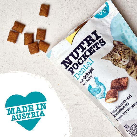 Вітамінні ласощі GimCat Nutri Pockets Dental для котів для зубів 60 г | Зображення 1