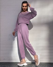 Костюм свободного кроя лаванда M-L