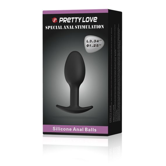 Анальна пробка - Pretty Love Special Anal Stimulation Anal Balls 3.34" Black | Зображення 8