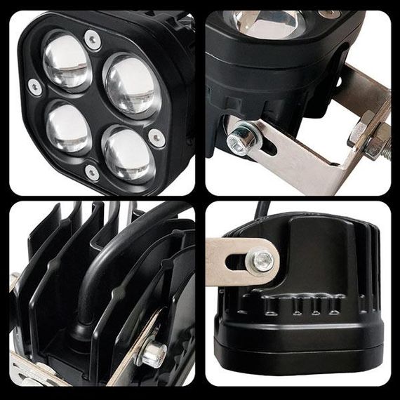 LED фара 40W 3D-лінзи 4х10W Cree діоди 12-24V | Зображення 8