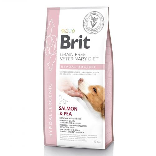 Сухий корм Brit Veterinary Diet для собак при харчовій алергії з лососем 12 кг