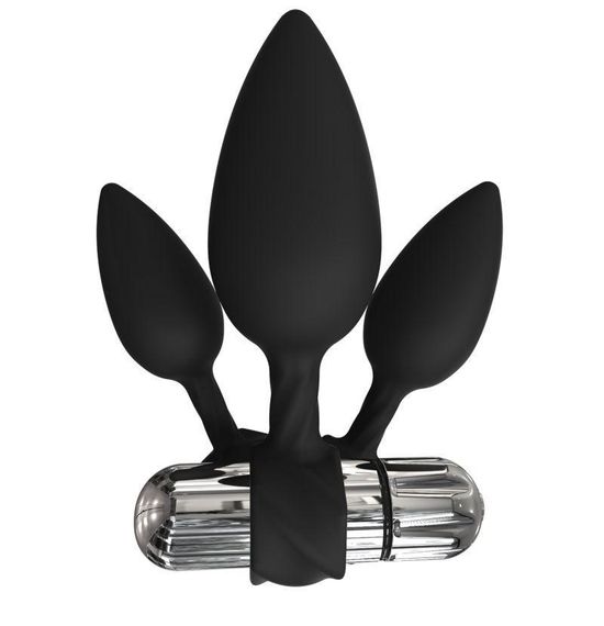 Набір анальних вібропробок Bathmate Anal Training Plugs VIBE, діаметр 2,5 см - 3,1см - 3,8см Sex Aura | Зображення 1