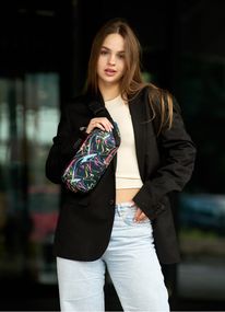 Жіноча сумка бананка Sambag HOLSTER MSH ABSTRACT 36 × 14 × 4 см (87118707)