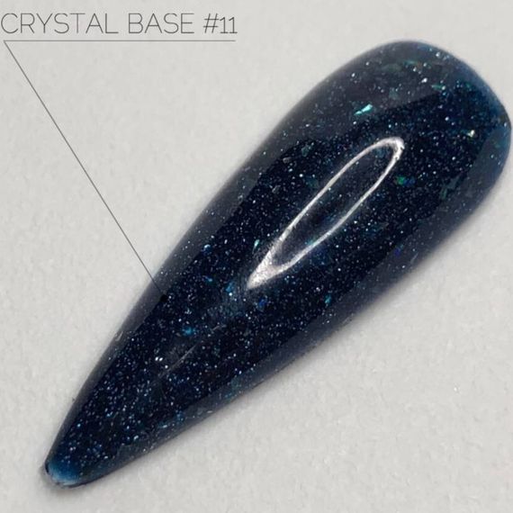 Світловідбивна база Crooz Crystal Base №11 (синя з блиском) 8мл | Зображення 3