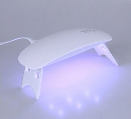 Лампа для манікюру та педикюру SUN Mini WHITE 6W UV/LED лампа для сушіння гель лаку нігтів | Зображення 4